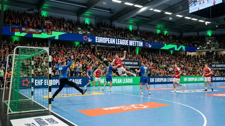 EHF European League Handball – europäisches Pokalspiel in stimmungsvoller Arena