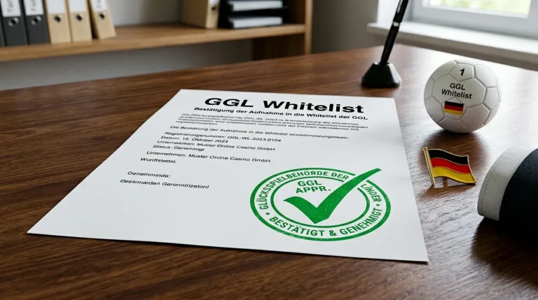 GGL Whitelist – offizielles Dokument mit Lizenz-Prüfsiegel für Sportwetten