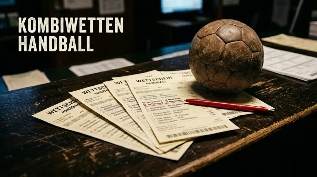 Kombiwetten beim Handball – mehrere Wettscheine symbolisch übereinandergelegt