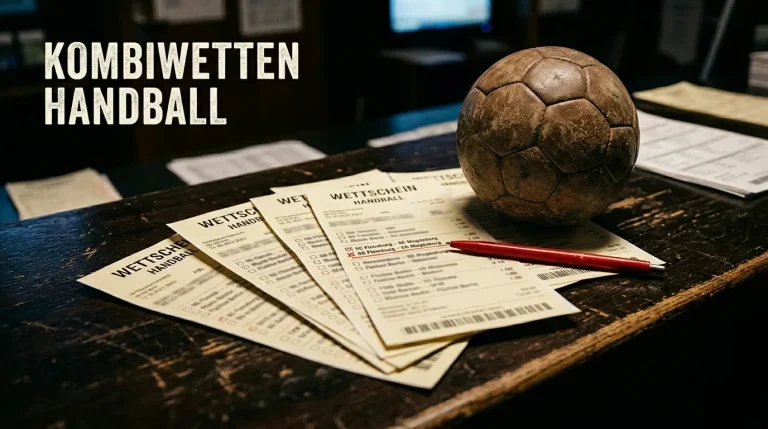 Kombiwetten beim Handball – mehrere Wettscheine symbolisch übereinandergelegt