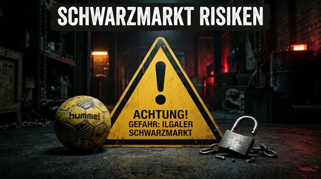 Sportwetten-Schwarzmarkt – Warnschild als Symbol für die Risiken illegaler Anbieter